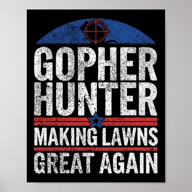 Poster Gopher Hunter Fazer Lawns Excelente I Gopher Hunti (Frente)