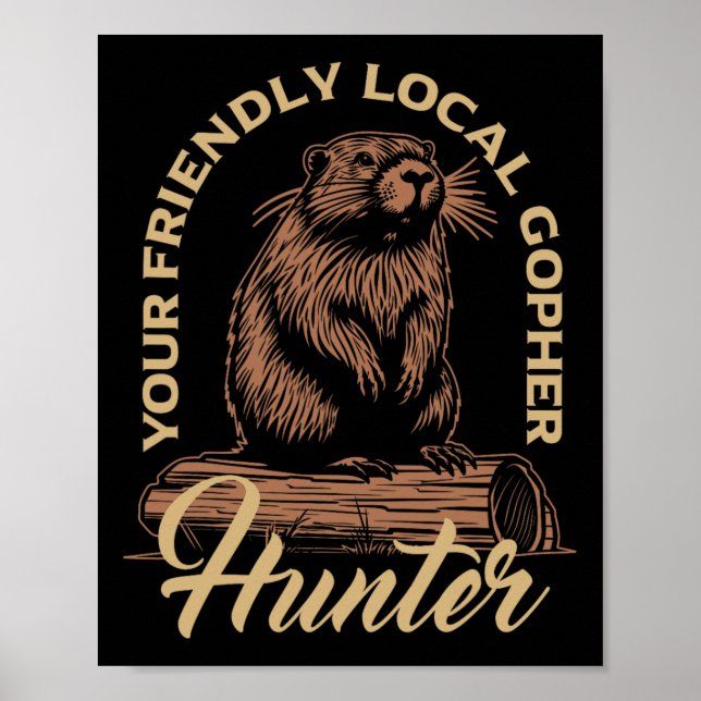 Poster Gopher Hunter Gear Equipamentos Essenciais Gopher  (Frente)
