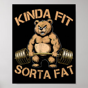 Poster GORDURA Sorta Ajustado - Engraçado Levantamento de