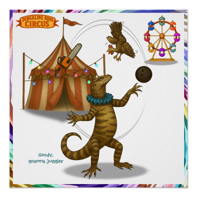 Pôster Gordy, goanna juggler (Frente)