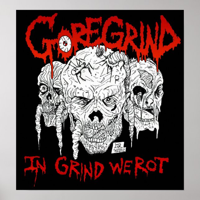 Poster Goregrind - In Grind We Rot (Frente)