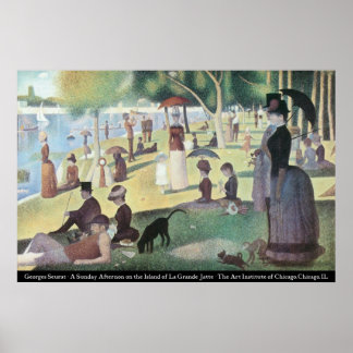 Poster Gorges Seurat - domingo à tarde