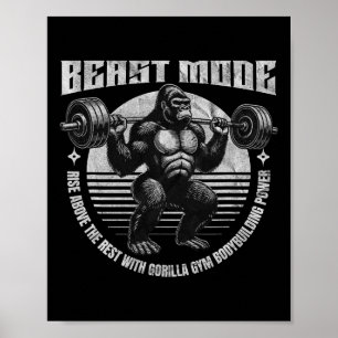 Poster Gorila Levanta Haltere - Fitness