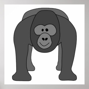 Poster Gorilla Cartoon