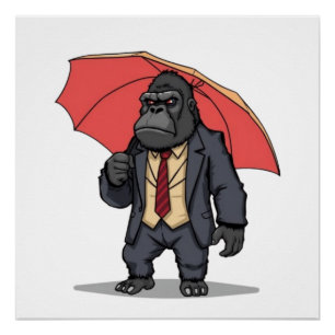 Pôster Gorilla In Suit