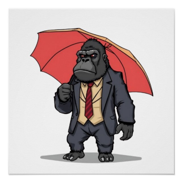 Pôster Gorilla In Suit (Frente)