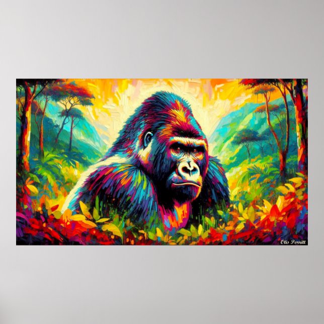 POSTER GORILLA ORIENTAL 6 (Frente)