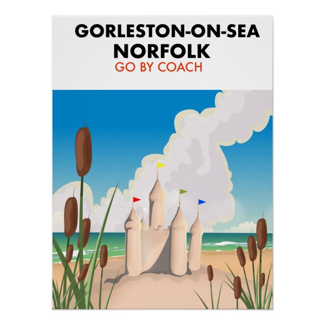 Pôster Gorleston-Sea Norfolk Beach poster (Frente)