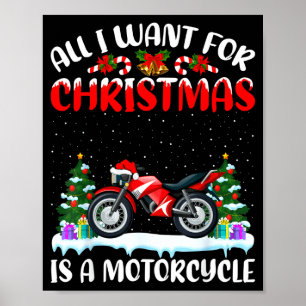 Poster Gorro de Papai Noel Engraçado Tudo o que Quero no