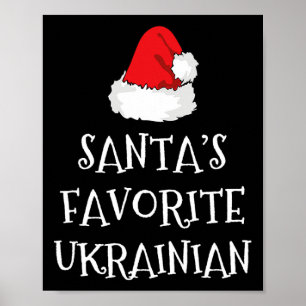 Poster Gorro engraçado de Natal ucraniano favorito do Pap