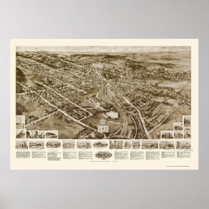 Pôster Goshen, Novo Mapa Panorâmico - 1922