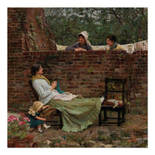 Pôster Gossip - John William Waterhouse