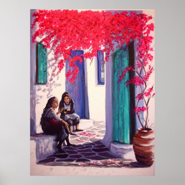 Poster 'Gossips de aldeia grega' (grande) (Frente)