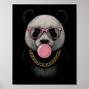 Poster Gota de bolha rosa panda presente homens crianças