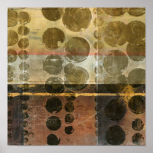 Pôster Gotas Verdes Circulares