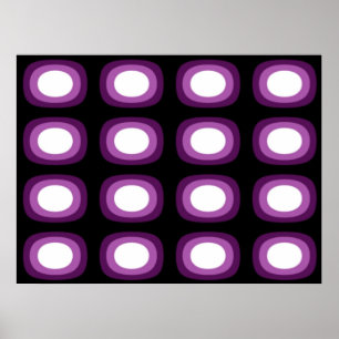 Poster Gotas violetas macias do pop art
