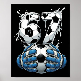 Poster Gotejamento de Futebol Número 67 Goleiro de Futebo