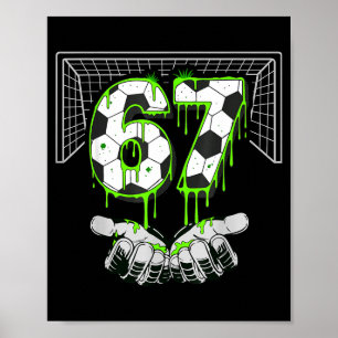 Poster Gotejamento de Futebol Número 67 Jogador de Futebo