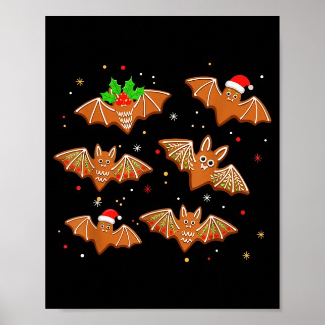 Poster Goth Christmas Shirt For Kids, Soky Cute Bat Ginge (Frente)