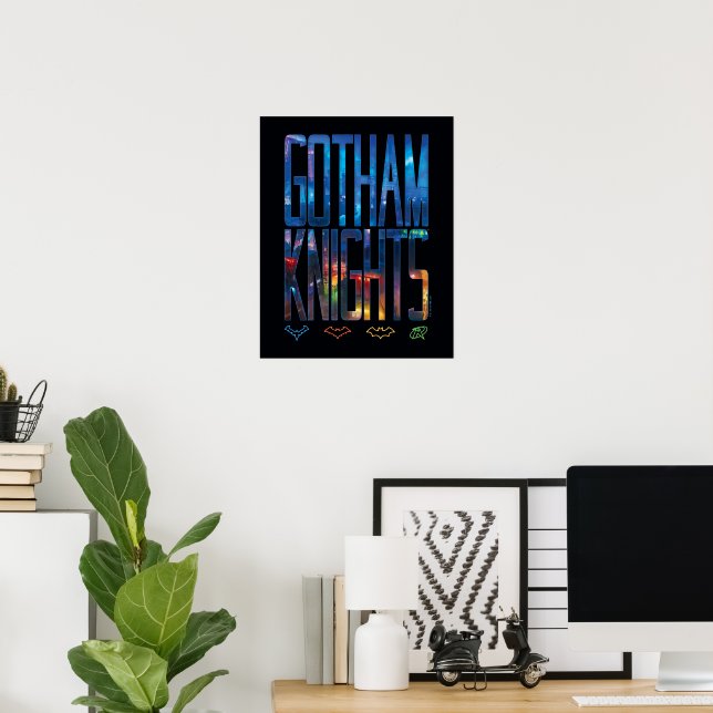 Poster Gotham Knights City Lettering (Escritório em casa)