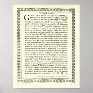 Poster Gothic DESIDERATA