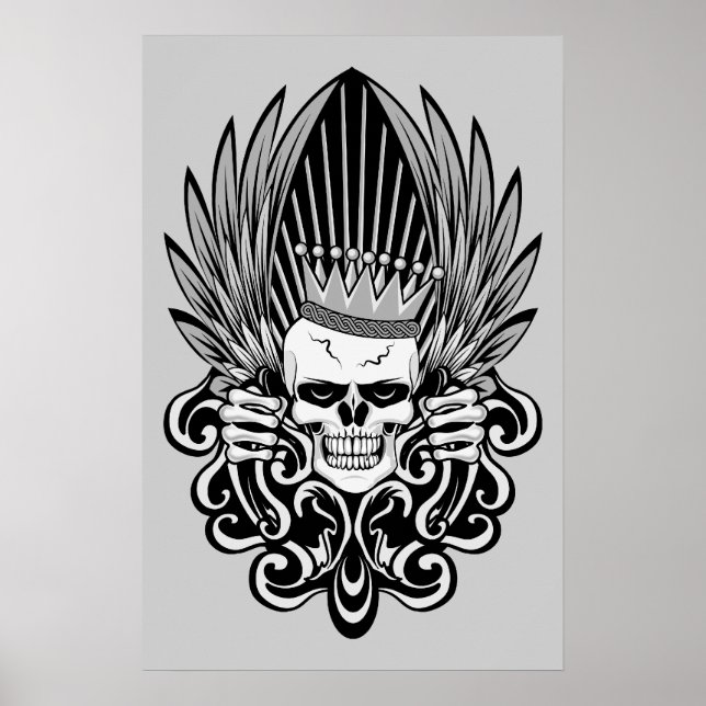 Poster Gothic King Skull (Frente)