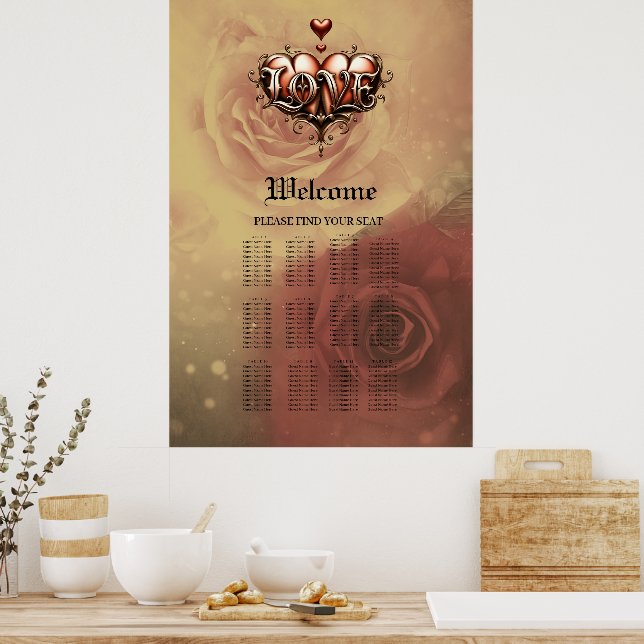 Poster Gothic Moon –Eternal Love Beneath the Midnight Sky (Cozinha)