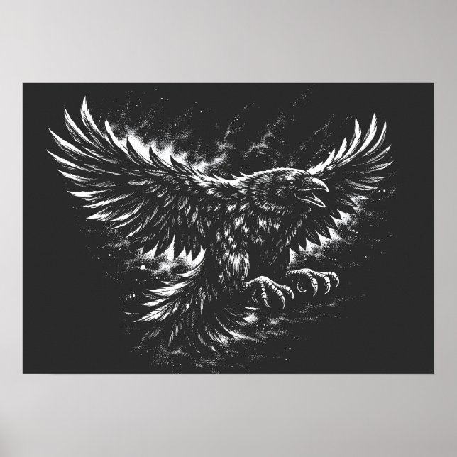 Poster Gothic Raven – por BurnsInHell (Frente)