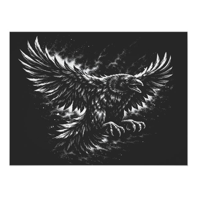 Pôster Gothic Raven – por BurnsInHell (Frente)