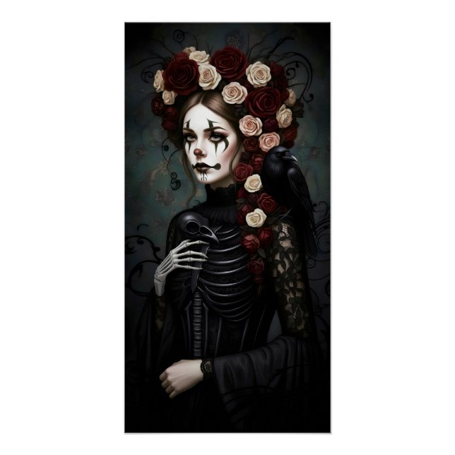 Pôster Gothic Rose Queen – Dark Romantic Art (Frente)