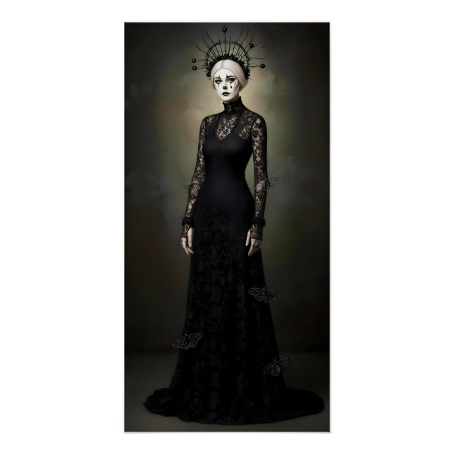 Pôster Gothic Rose Queen – Dark Romantic Art (Frente)