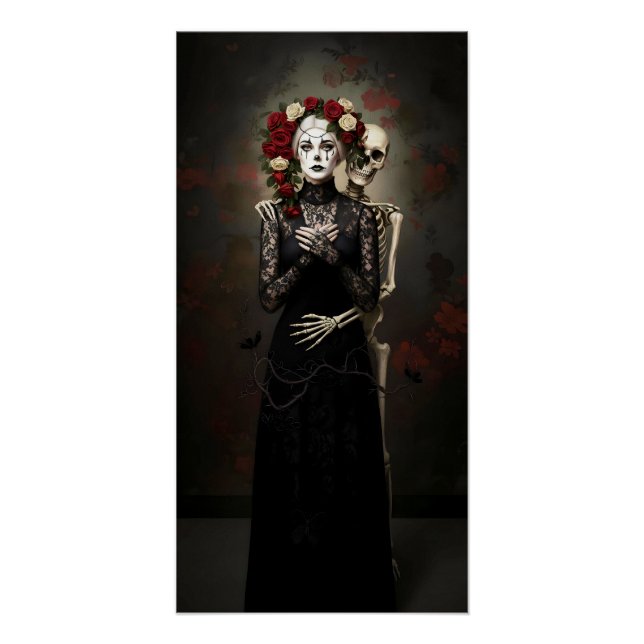 Pôster Gothic Rose Queen – Dark Romantic Art (Frente)