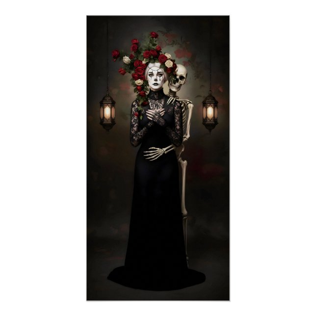 Pôster Gothic Rose Queen – Dark Romantic Art (Frente)