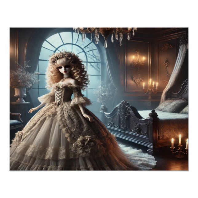 Pôster Gothic Victorian Doll – Dark Elegance (Frente)