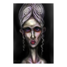 Gótica Pale Spooky Mulher Fantasma Arte de Casa As