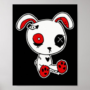 Poster Gótico Bunny Lazy Halloween Figurume Assustador Gó