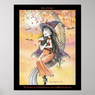 Poster Gótico de Bruxas de Halloween