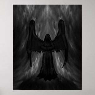 poster gótico escuro do anjo