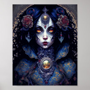 Poster Gótico Lady Gothic Fantasy Art