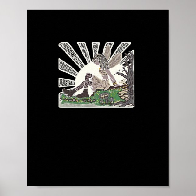 Poster Gótico Whimsigol Fada Superdimensionada (Frente)