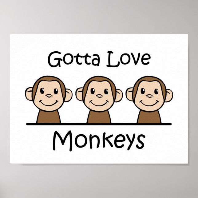 Pôster Gotta Love Monkeys (Frente)