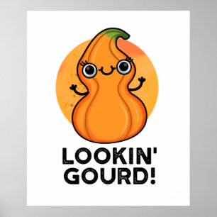 Poster Gourd Cute Veggie Pun