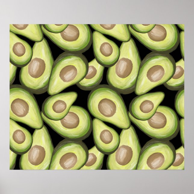Poster Gourmet Fresco Vegan Avocado Padrão (Frente)
