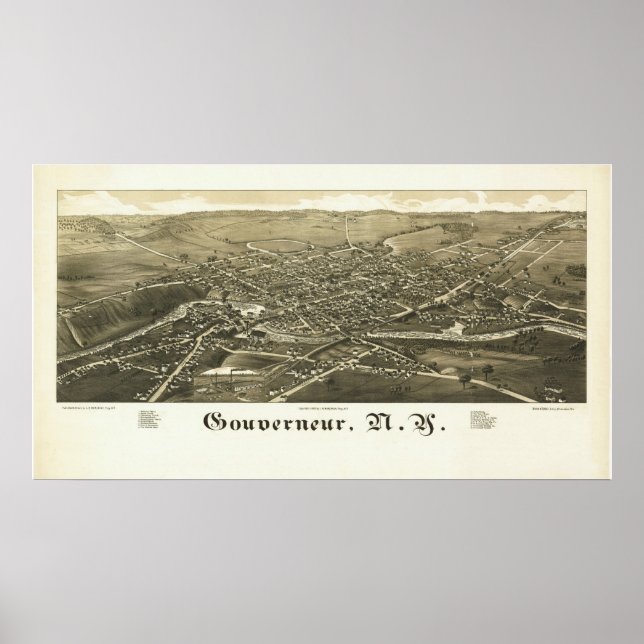 Pôster Gouverneur NY 1885 (Frente)