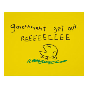 Pôster Governo fora REE SNEKRIGHT Bandeira Gadsden