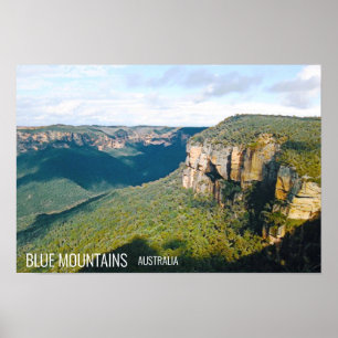 Poster Govets Leap Blue Mounates Austrália viagem