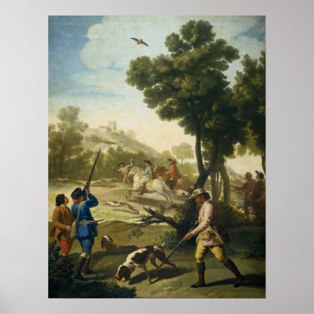 Poster Goya - Caça às Codornizes 1775 (Frente)