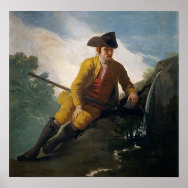 Poster Goya - Caçador no riacho 1786 (Frente)