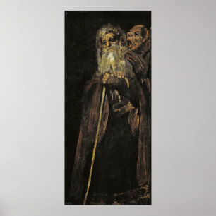 Poster Goya - Dois velhos, dois monges, um velho e um mon