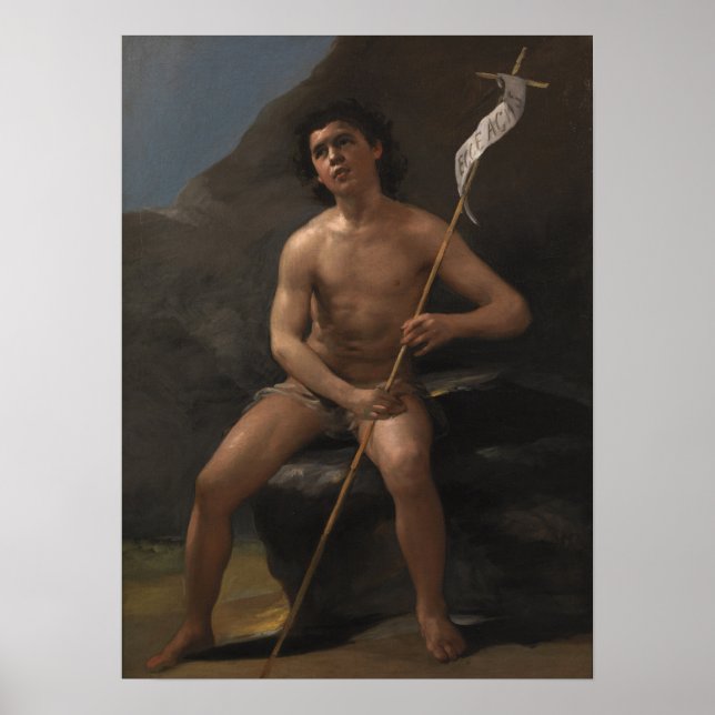 Poster Goya - Fora Da Rua. John Baptist No Deserto 1810 (Frente)